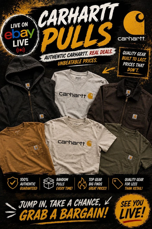 FRESH STOCK, CARHARTT, NORTH FACE, LEVIS, JACKETS SHIRTS HOODIES!