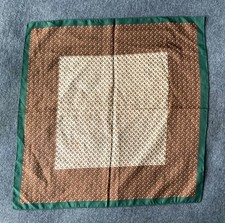 Vintage Scarf Geometric Square Made in Italy RN34570 100 Polyester 20" x 20"