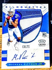🐎2020 Crown Royale MICHAEL PITTMAN Silhouettes /2 RC RPA NIKE Patch Auto Rookie