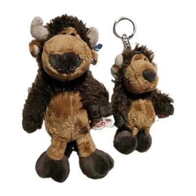 Nici Büffel Big Bow Bison Stofftier Kuscheltier Schlenker + Schlüsselanhänger 