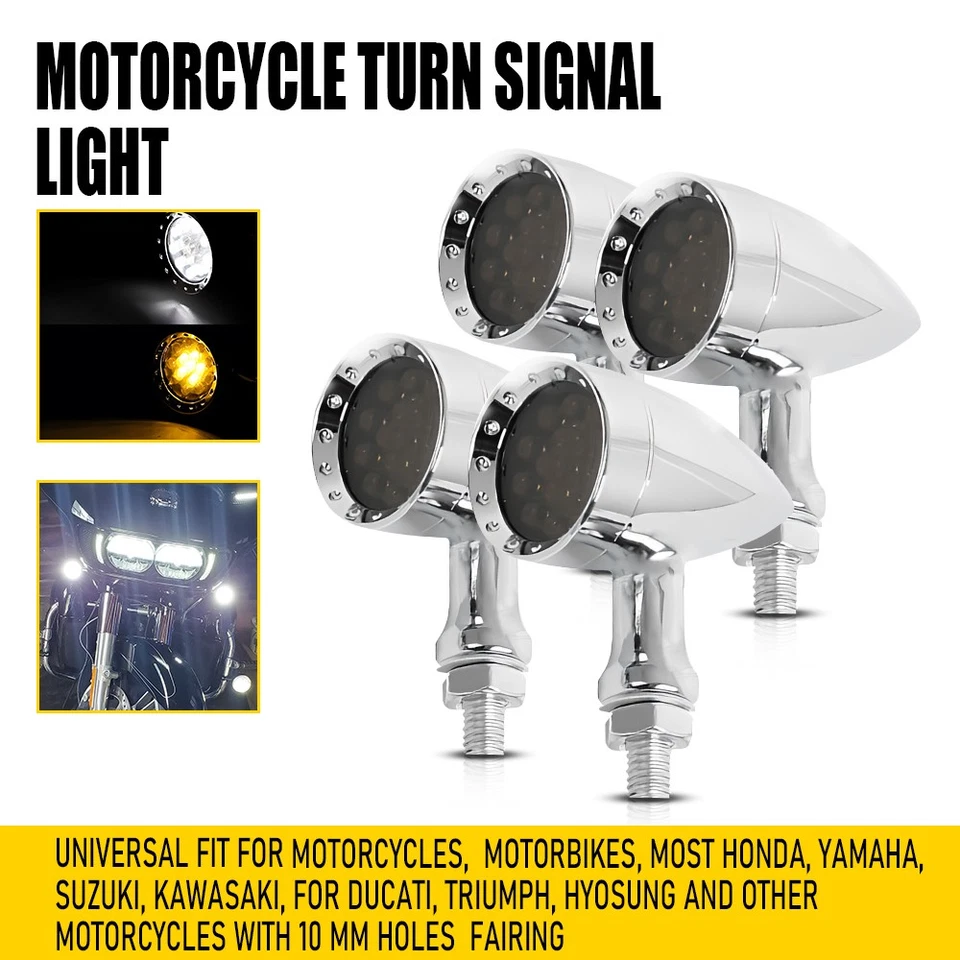 2/4X Luces intermitentes LED de giro de señal de motocicleta para Harley Sportster XL 1200 883 Foto 4 de 4