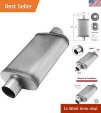 3 Inch Universal Exhaust Muffler Straight-through Stainless Steel Replacement