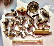 Lot of 53 Brass Steampunk Industrial Salvage Parts Assemblage Art
