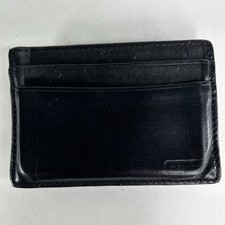 Vintage Men s Coach Black Leather Money Clip Card Case Wallet