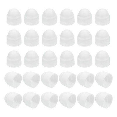 Nut Protection Cap, 50Pcs M4x7x9mm - Plastic Hex Screw Protection Cap (White)