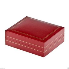 Red Leatherette Pendant/Necklace Jewelry Box Case