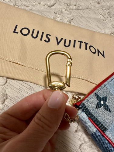Louis Vuitton Patchwork Denim Micro Pochette Accessories Excellent/ W Dustbag - Picture 8 of 11