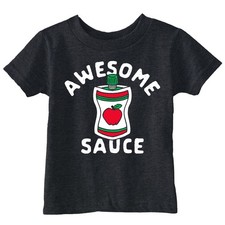 Toddler Funny T Shirts Awesome Sauce Sarcastic Apple Sauce Tee For Young Kids