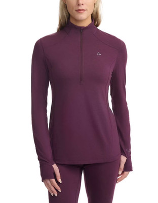 Paradox Women's Purple 1/4 Zip Merino Wool Blend Base Layer Top Size Extra Large