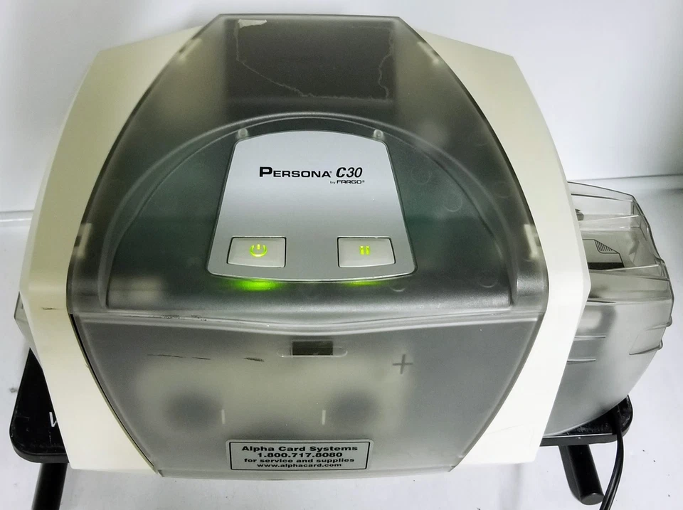 FARGO PERSONA C30 THERMAL COLOR PHOTO ID CARD BADGE PRINTER 044400 - Image 2 of 4