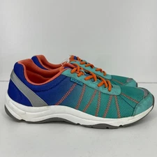 Vionic Alliance Walking Athletic Shoes Women's Size 9 Blue Teal Orange Lace Up