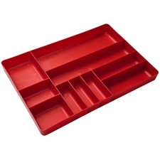 1 PCS 10 Compartment Tool Organizer Tray Drawer Box Stackable Holder Red