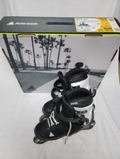 Rollerblade kids Microblade black  White Adjustable Inline Skates Size 2 - 5