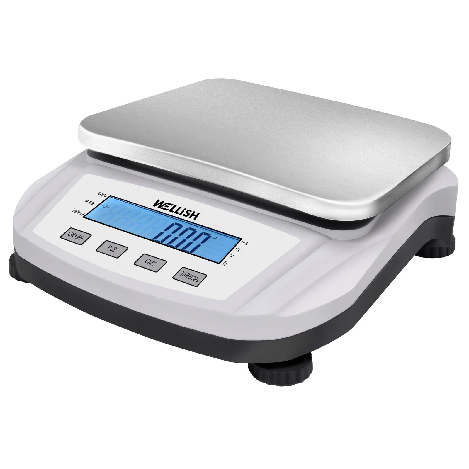 Lab Scale 5000g/0.01g High Precision 5000g x 0.01g WITHOUT weight, silver