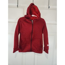 Boy's Sz XS 4 5 Champion Red Hoody Sweatshirt Full Zip Pockets