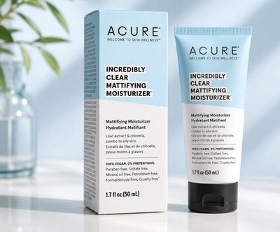 Acure Incredibly Clear Mattifying Moisturizer 1.7 fl oz   Pack of 2