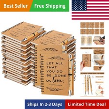 100 Pcs/ 50 Set Mother's Day Christian Gift Bulk Include Spiral Notebook and ...