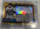 2011 Topps Finest Freddie Freeman #72 Gold Refractor RC Auto Dual Relics 53/69