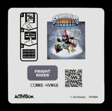 Fright Rider Skylanders Giants 2012 Activision Sticker
