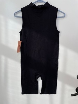 Kathy Bodysuit Size Large/XL Sleeveless High Neck Back Zip Athleisure Lounge NEW