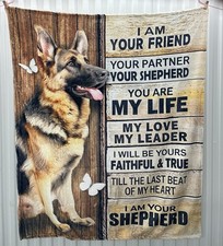 German Shepard Dog Love 50x60 Inch Throw Blanket Cover Soft Bedding Gift Decor