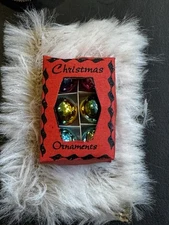 Dolls House Box of Baubles 1:12 Christmas Tree Ornament Decorations Accessory.
