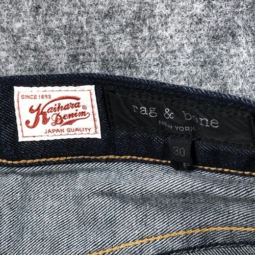 jeans uomo straccio e osso 30x32 slim fit denim giapponese Kaihara grezzo elasticizzato classico - Foto 2 di 8