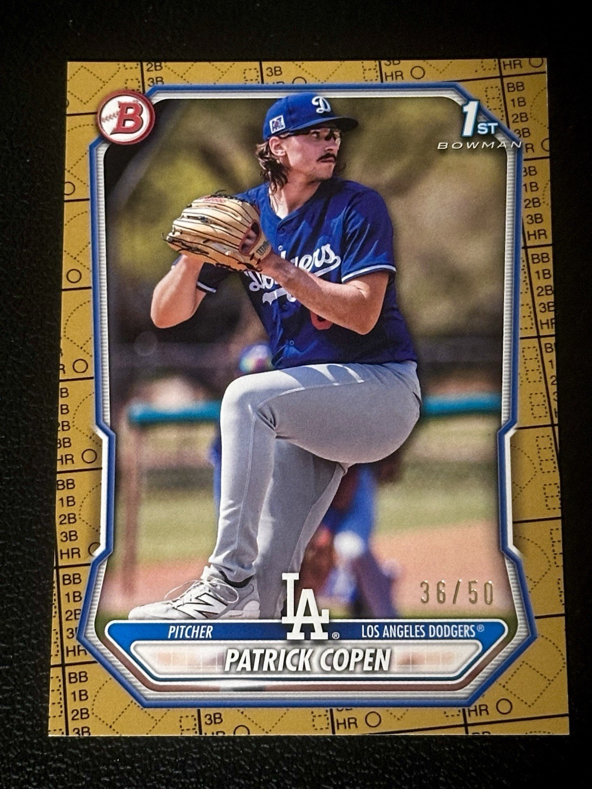 2026 Bowman 1st Bowman Prospects #BP-138 Patrick Copen Gold Border Dodgers /50