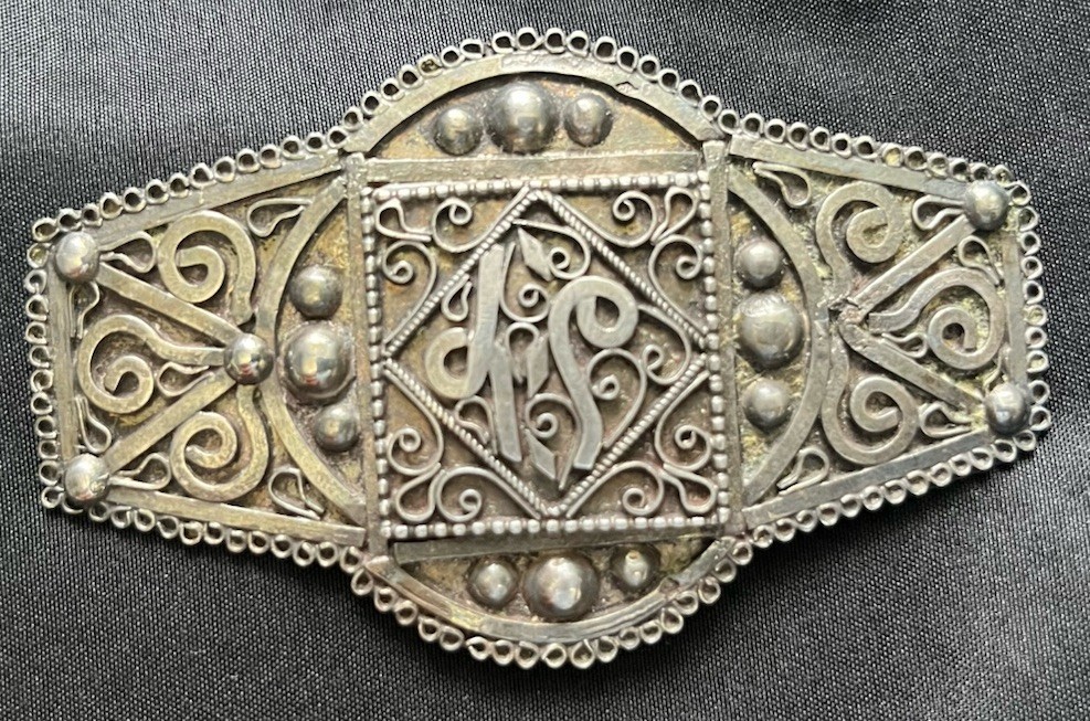 Large Antique Berber Middle eastern Sterling Silv… - image 3