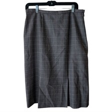 Pendleton Gray Plaid Virgin Wool Vintage Academia Collegiate Skirt Size 10