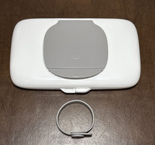 OXO Portable Wet Wipe Holder Dispenser Refillable White w/ Silicone Strap
