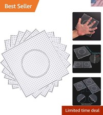 Durable 4PCS White Fuse Bead Boards with Ironing Papers for Easy Crafting