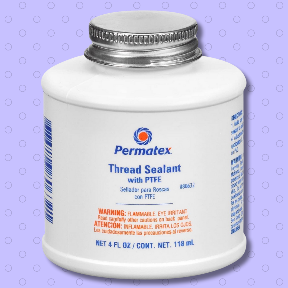 80632 Thread Sealant with PTFE, 4 oz. , White
