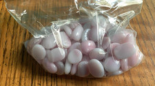 12.35 oz pink flat glass marbles