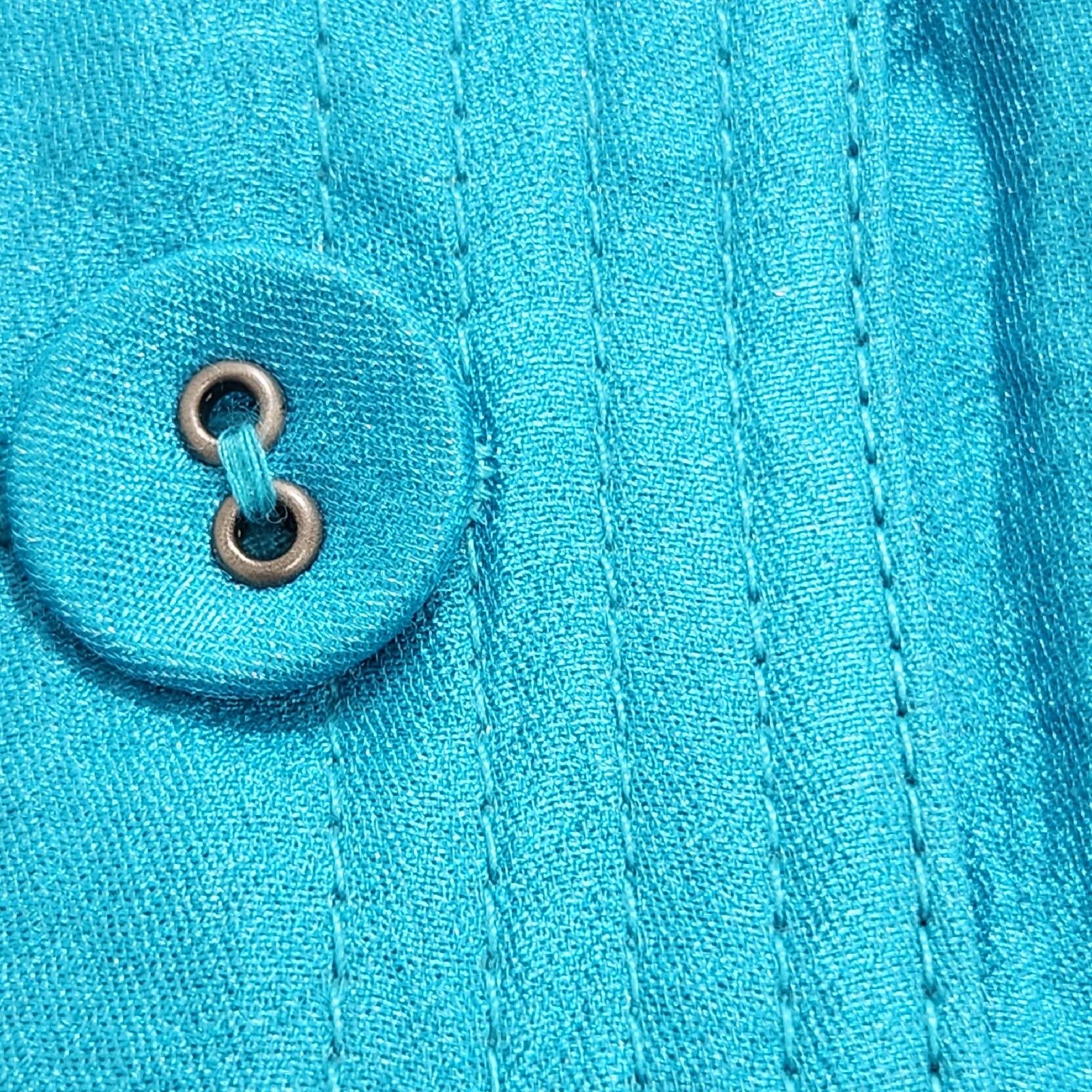 Ruby Rd. Aqua Blue/Green Button Down Jacket Blaze… - image 5