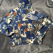 Abercrombie Kids Hoodie Boys 15/16 Youth Multi Color Blue Pullover Color Fleece 