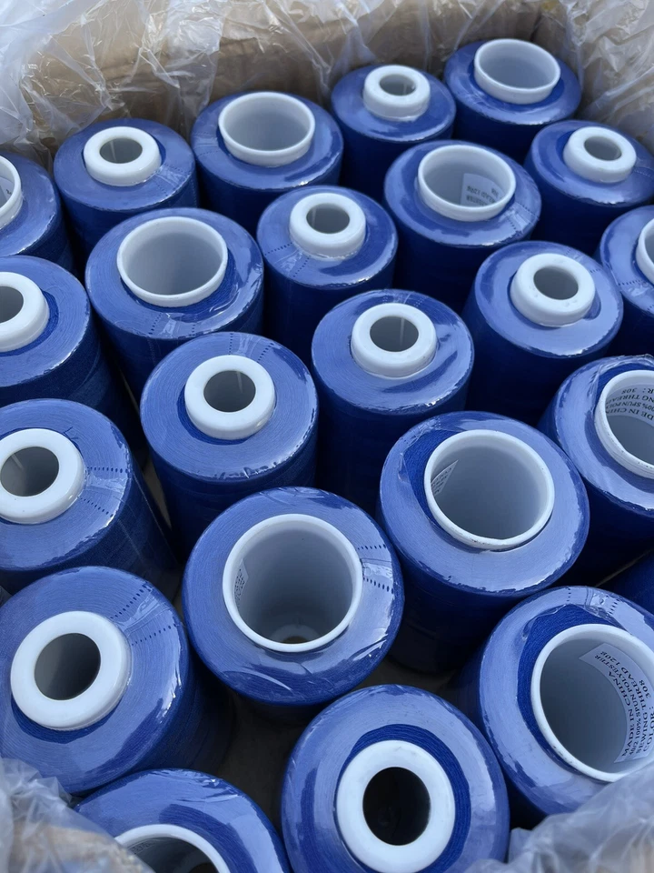 50 Big Spools Blue Lapis Multi Purpose Serger Sewing Machine Threads T27 Quality - Image 2 of 4
