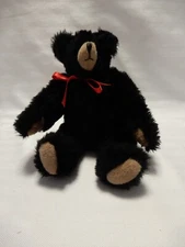 Black Teddy Bear ~ Hand Made, Fully Jointed 10” Tall
