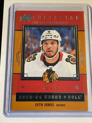 2023-24 UD Series One Seth Jones Superstar Honor Roll Chicago Blackhawks Lot