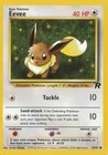 Pokemon Team Rocket Card 55/82 Eevee UNLIMITED EDITION