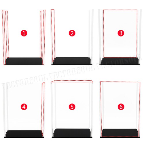 20" Large Acrylic Display Case Dustproof Clear Box Action Figures Self-Install - Picture 7 of 12