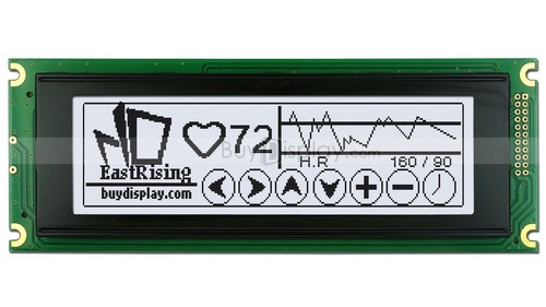 White 240x64 Graphic LCD Module Display w/RA6963,T6963 Controller w/Tutorial