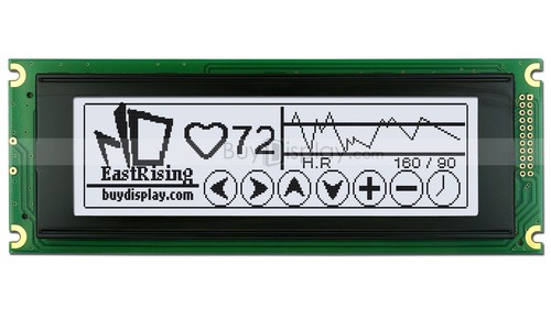 Weiß 240x64 Grafik LCD Modul Display mit RA6963, T6963 Controller mit Tutorial - Bild 1 von 5