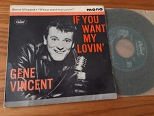 Gene VINCENT : If You Want My Lovin UK EP  CAPITOL EAP 1-20173  EX