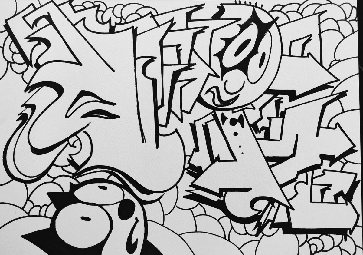 Œuvre Originale De Graffiti - Quik Lin Felton Blackbook 2022 - Signée Par SEEN/CES/COPE2/DAZE/IZ - 35,5x28 Cm