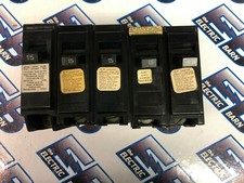 CROUSE HINDS MP115, 1 LOT OF 5 15A, 120V, 1P, Circuit Breaker-WARRANTY