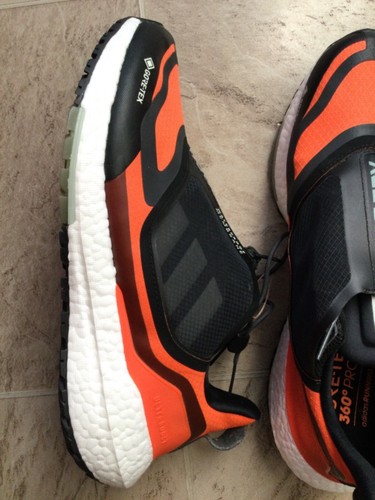 New Adidas ULTRABOOST 22 GTX GoreTex GX9126 Zip Orange Shoes Limited Ed Men 8.5 - Picture 5 of 6