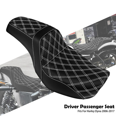 Driver Passenger Seat For Harley Dyna Street Bob Wide Glide Switchback FLD 06-17