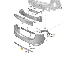 Original Volkswagen Sharan 7N Spoiler hinten bis Bj. 2013, OE  7N0807521 9B9