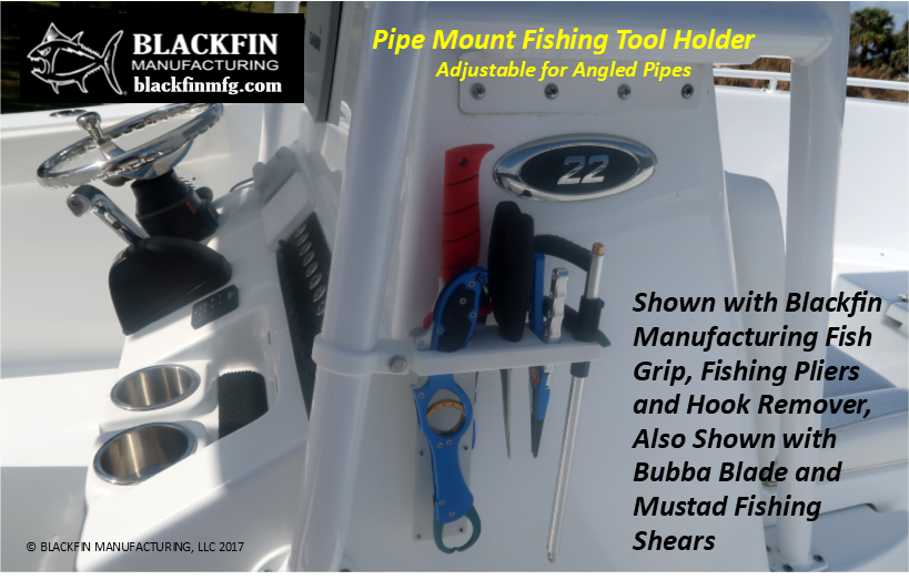 FISHING TOOL HOLDER MARINE BOAT ORGANIZER Pipe Mount (Angle